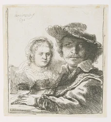 Rembrandt et sa femme Saskia