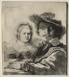 Rembrandt et sa femme Saskia
