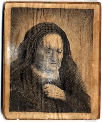 La mère de Rembrandt avec la main sur la poitrine, par le Révérend John Brand