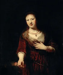 Saskia à la fleur rouge, 1641