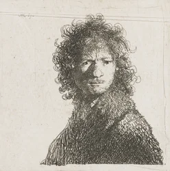 Autoportrait fronçant les sourcils, 1630
