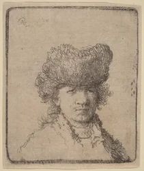 Autoportrait avec un bonnet de fourrure