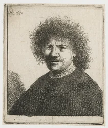 Autoportrait en manteau avec un col tombant : buste