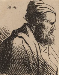Homme au nez retroussé avec une casquette, avant 1630