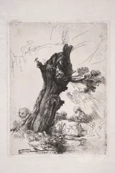 Saint Jérôme écrivant près d