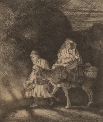 La Fuite en Égypte : une scène nocturne, 1651