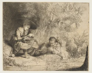 Le joueur de flûte, 1642