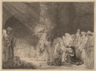 La Présentation au Temple : estampe rectangulaire