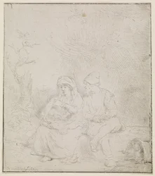 Le repos pendant le vol (légèrement gravé)