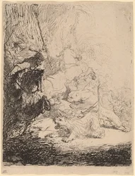 La petite chasse au lion (avec deux lions)