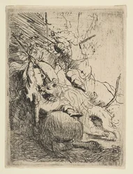 La Petite Chasse au Lion avec un Lion, ca. 1629