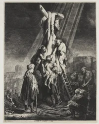 La descente de croix : deuxième plaque