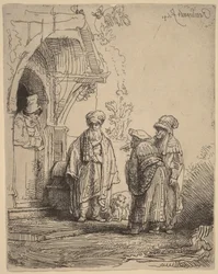 Trois personnages orientaux (Jacob et Laban )