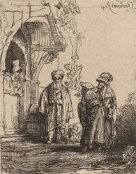 Trois figures orientales Jacob et Laban, 1641