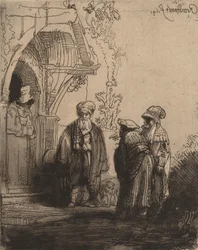 Trois figures orientales Jacob et Laban, 1641