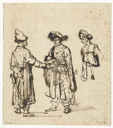 Trois Orientaux en conversation