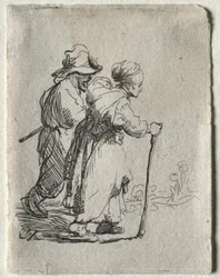Deux vagabonds, un homme et une femme, c. 1634