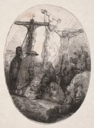 La crucifixion entre deux malfaiteurs (plaque ovale)