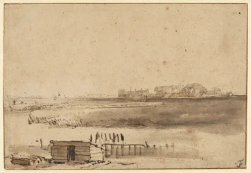 Vue de Houtewael près de la porte Sint Anthoniespoort