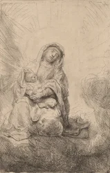 Vierge et enfant dans les nuages, 1641