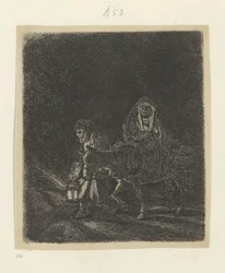 Fuite en Égypte : scène nocturne