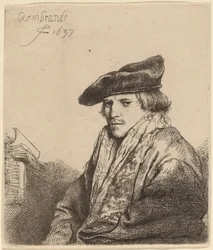 Jeune homme avec un bonnet de velours (Ferdinand Bol ?)