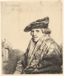 Jeune homme avec un bonnet de velours (Ferdinand Bol ?)