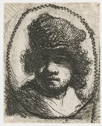 Autoportrait avec un bonnet de fourrure