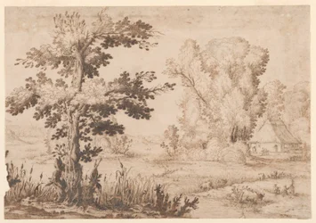 Paysage avec un cottage