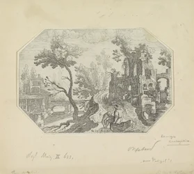 Paysage avec ruine