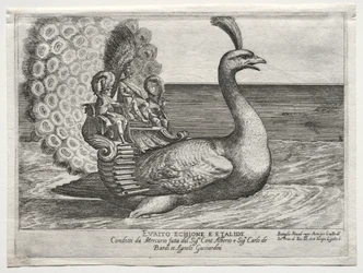 Combat naval représenté sur le fleuve Arno à Florence, pour le mariage de Cosimo di Medici, 1608