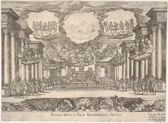 Sixième intermède : temple de la paix Intermedio sesto : tempio della pace, de la série S..., 1608