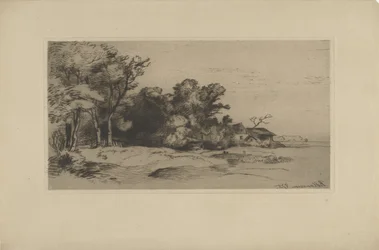 Paysage avec ferme