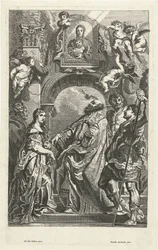 Saints sous une image de Santa Maria in Vallicella