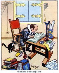 Shakespeare écrivant Hamlet, 1936