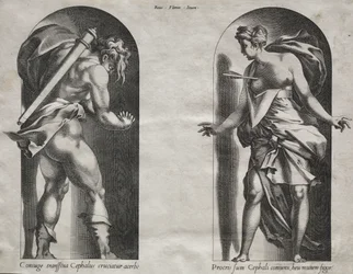 Céphale et Procris dans deux niches