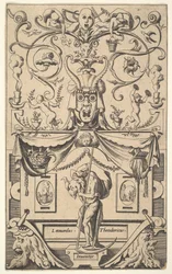 Panneau avec figure de Saturne, planche 1, vers 1550-65