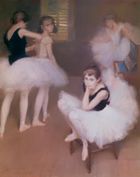 Jeunes danseuses au repos - Young dancers resting …