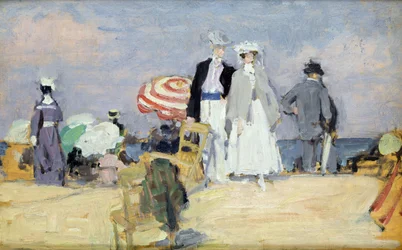 La plage à marée haute