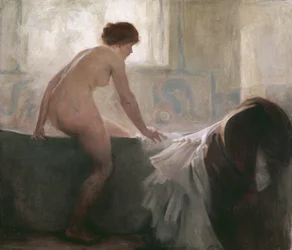 Femme se baignant