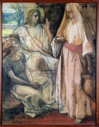 Le Christ dans la maison de Marthe et Marie, 1924 (pastel sur papier)