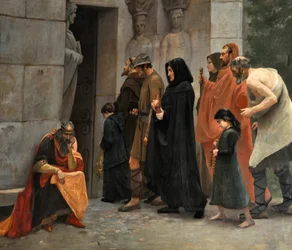 Raymond VI comte de Toulouse excommunié (détail) (huile sur toile)