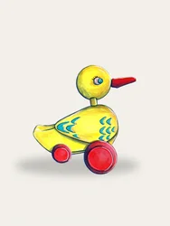 Jouet canard jaune rigolo