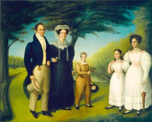Dr. John Safford et sa famille, vers 1830 (huile sur toile)