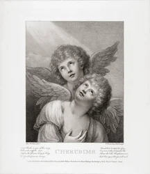 Deux chérubins. Deux anges