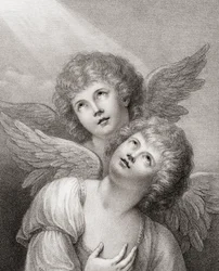 Deux chérubins. Deux anges