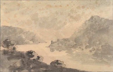 Paysage montagneux avec rivière