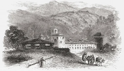 Couvent de Vallombrosa, Florence, Italie à la fin du 19e siècle. De Italian Pictures par le révérend Samuel Manning, publié vers 1890.