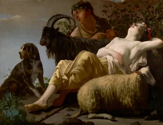 Berger et bergère endormie, vers 1650-1660 (Huile sur toile)