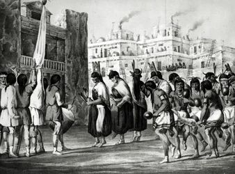 Danse des buffles à Pueblo de Zuni, Nouveau-Mexique, du 